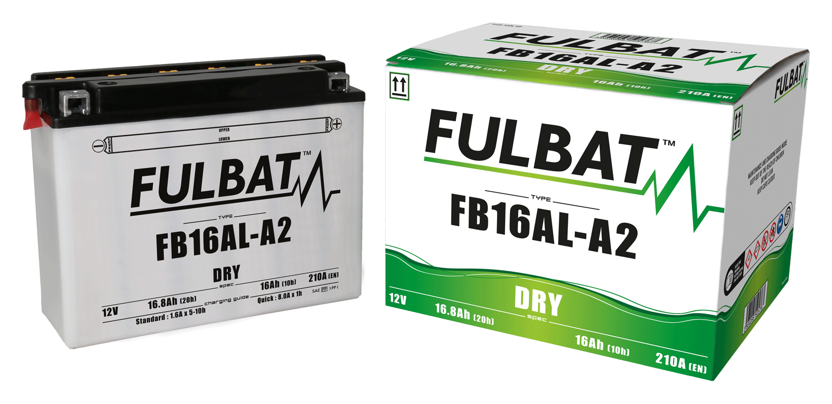 Akumulator FULBAT FUL DRY - FB16AL-A2 / YB16AL-A2 (suchy, obsługowy, kwas w zestawie)