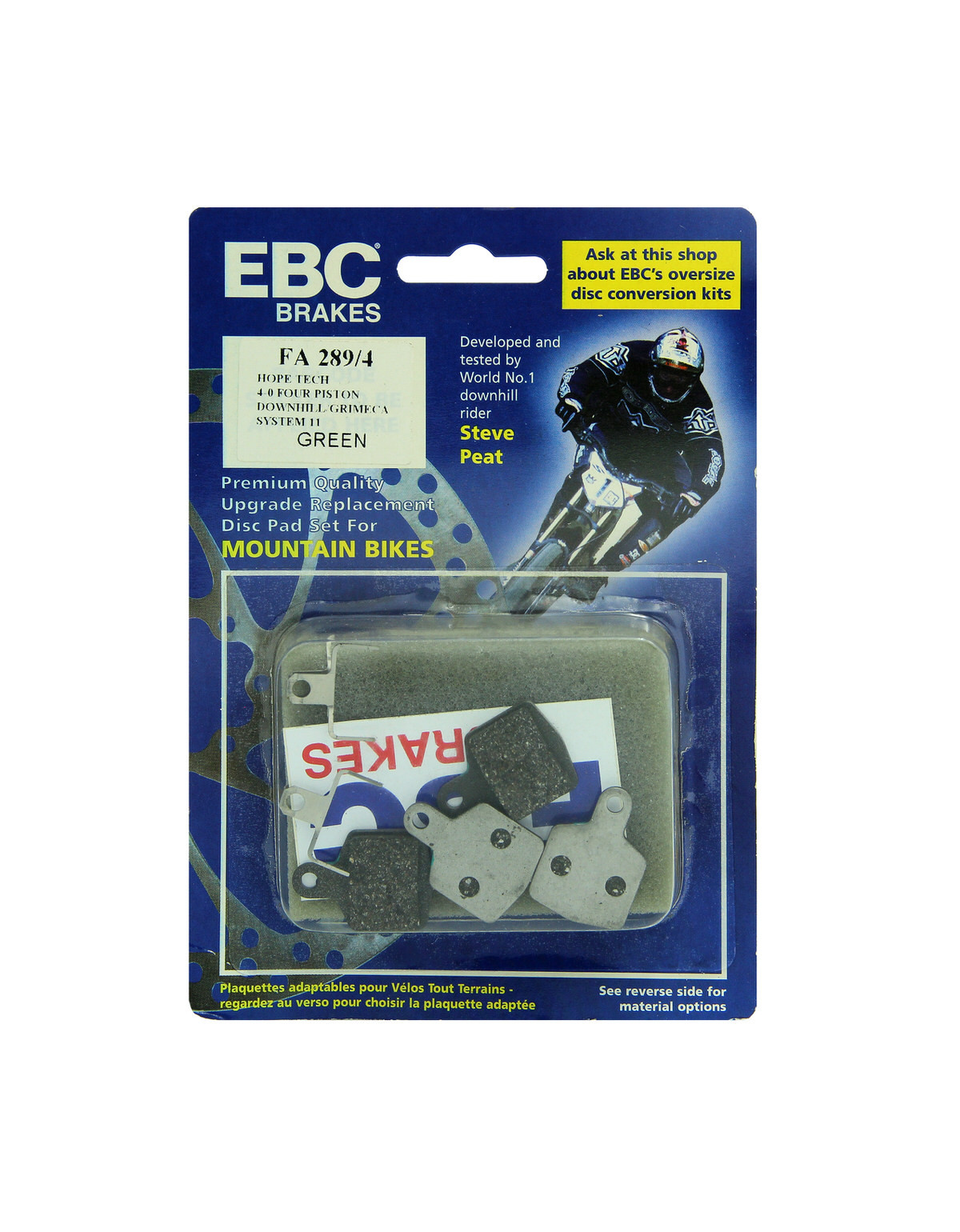 CFA289/4 - Klocki hamulcowe rowerowe (organiczne) EBC Brakes