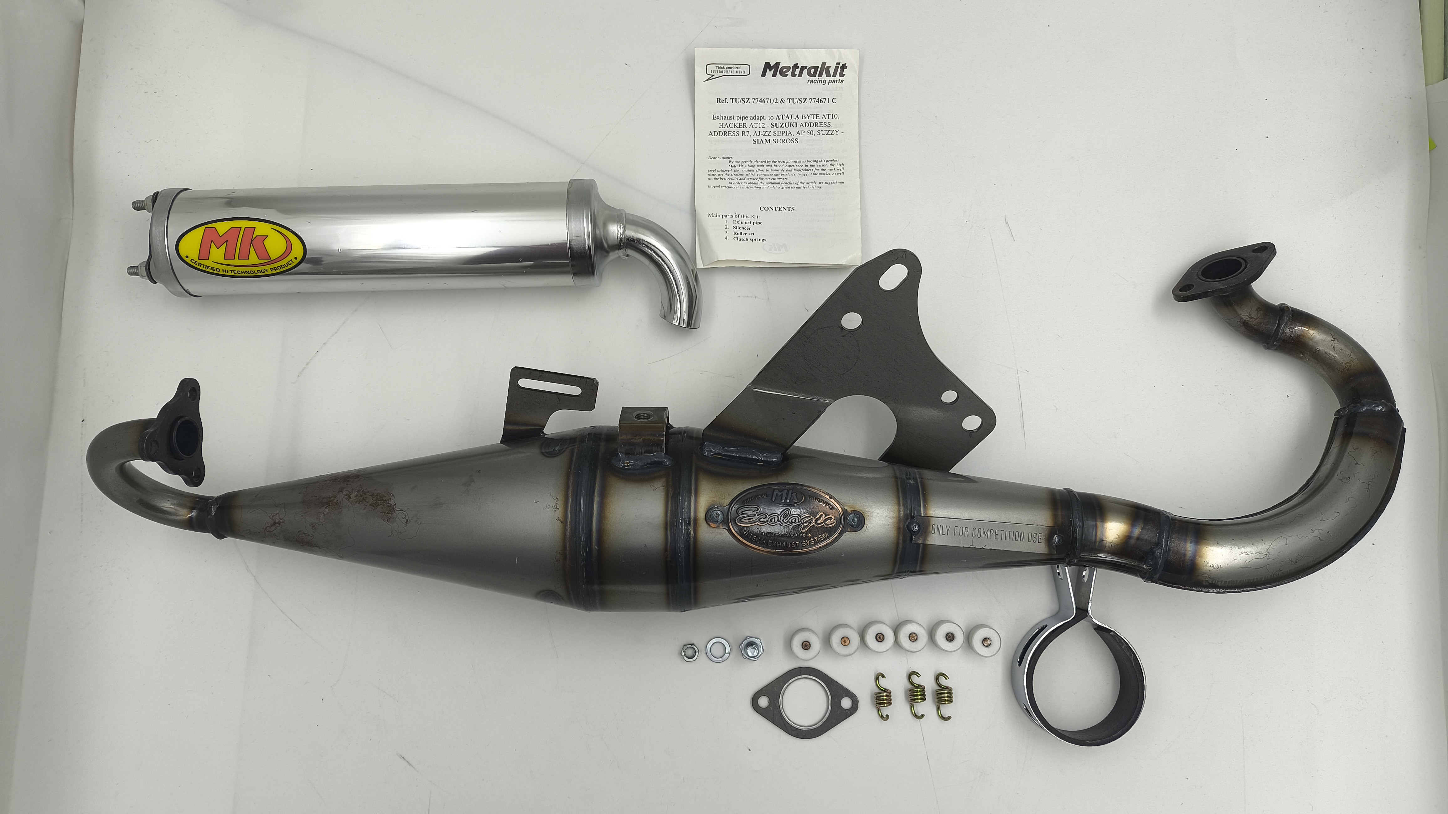 Tłumik IXIL SUZUKI ADDRESS R7 "Metrakit" (waga 3900 Gr., długość 600 mm., materiał AP04 steel, kolor silver)