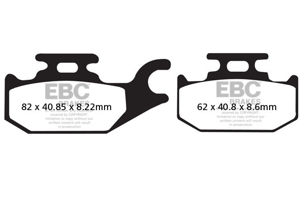 EBC Brakes Klocki hamulcowe EBC SFAC413 skuterowe karbonowe (kpl. na 1 tarcze)