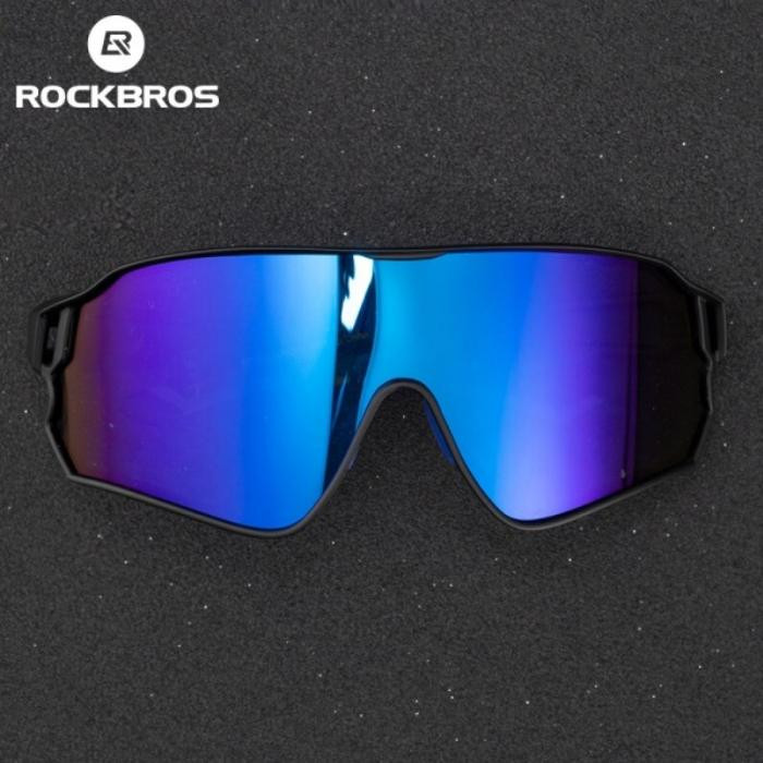 Okulary rowerowe / sportowe z polaryzacją ROCKBROS UV400 (10138) czarno-nebieskie