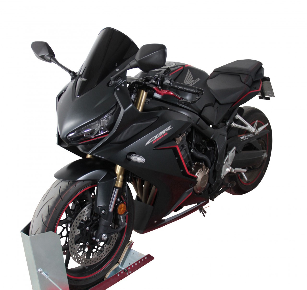 Szyba motocyklowa MRA HONDA CBR 650 R 2019-2023, forma R, czarna