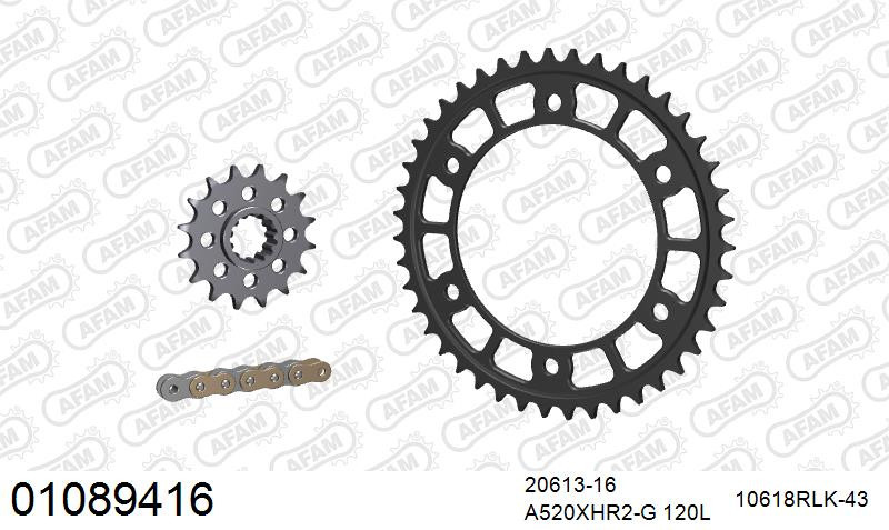 Zestaw napędowy AFAM do HONDA CBR 1000 RA Fireblade C-ABS H,J,K, CBR 1000 RR Fireblade H,J,K, CBR 1000 RR SP SA, SP2S