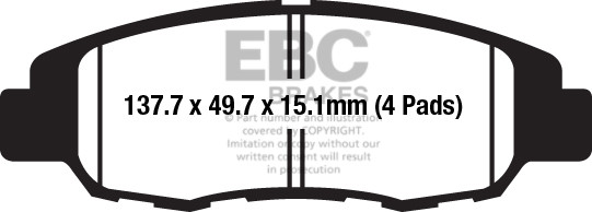 EBC Brakes Klocki hamulcowe EBC FA669/4 (STD BLACK PAD) (kpl. na 1 tarcze)