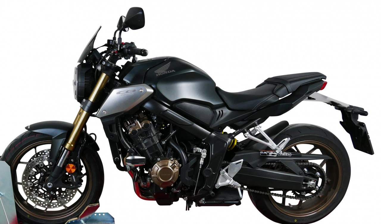 Szyba motocyklowa MRA HONDA CB 650 R 2019-2023, forma NSPM, czarna