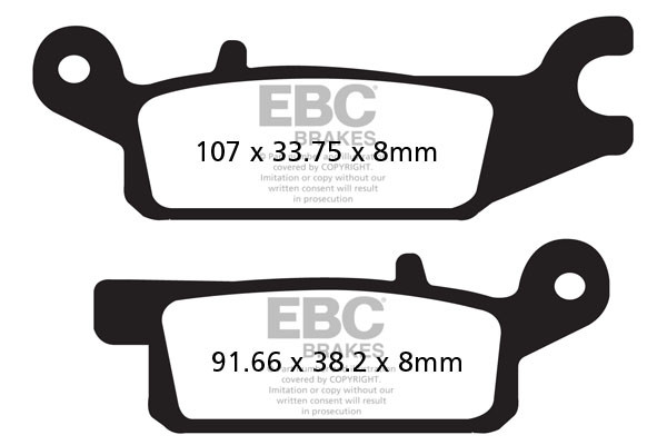 EBC Brakes Klocki hamulcowe EBC FA443R (kpl. na 1 tarcze) (odpowiednik PROX 37.255102)