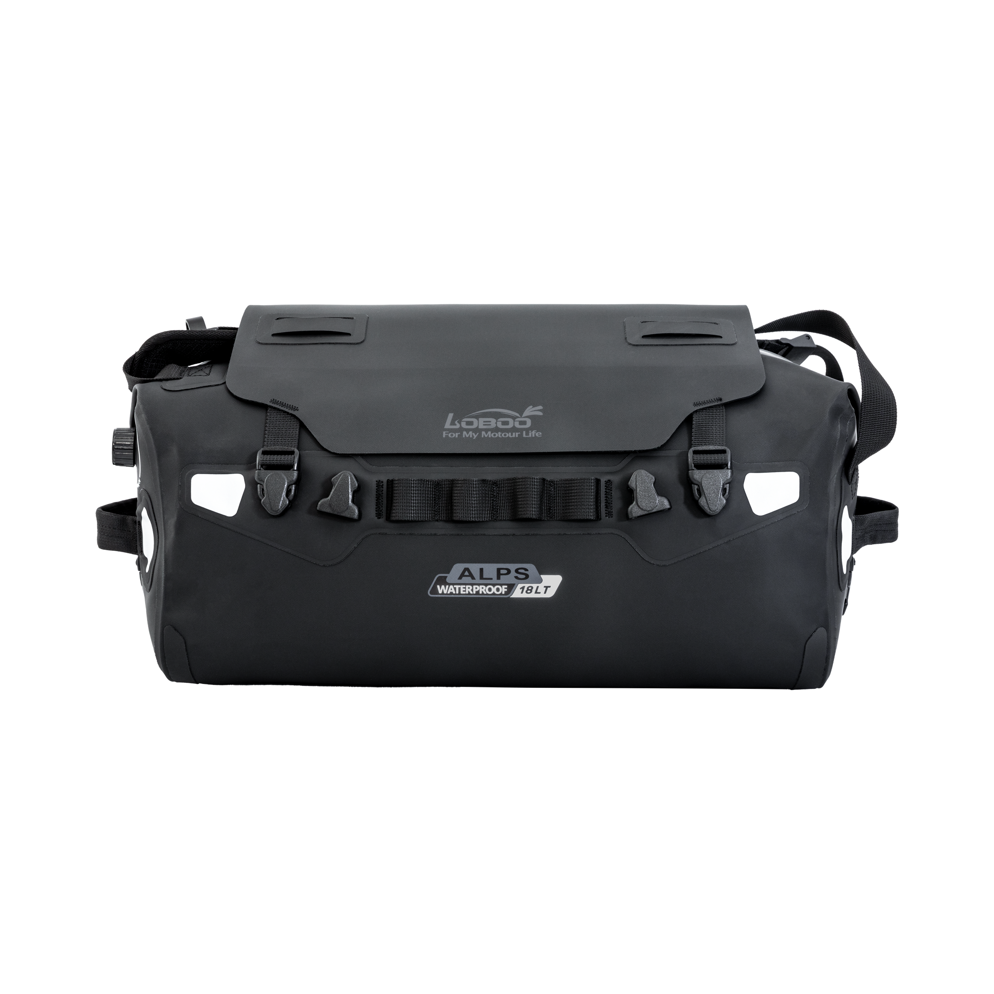 LOBOO ALPS Torba motocyklowa TPU 18L, IPX7, Molle, czarna
