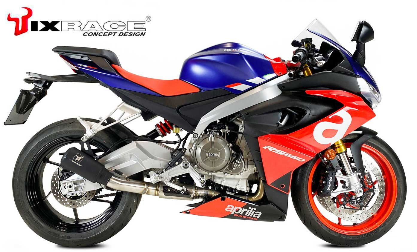Tłumik IXRACE APRILIA TUONO 660 21-23 (KV KS) FULL SYSTEM typ MK2B MK2 SERIES BLACK