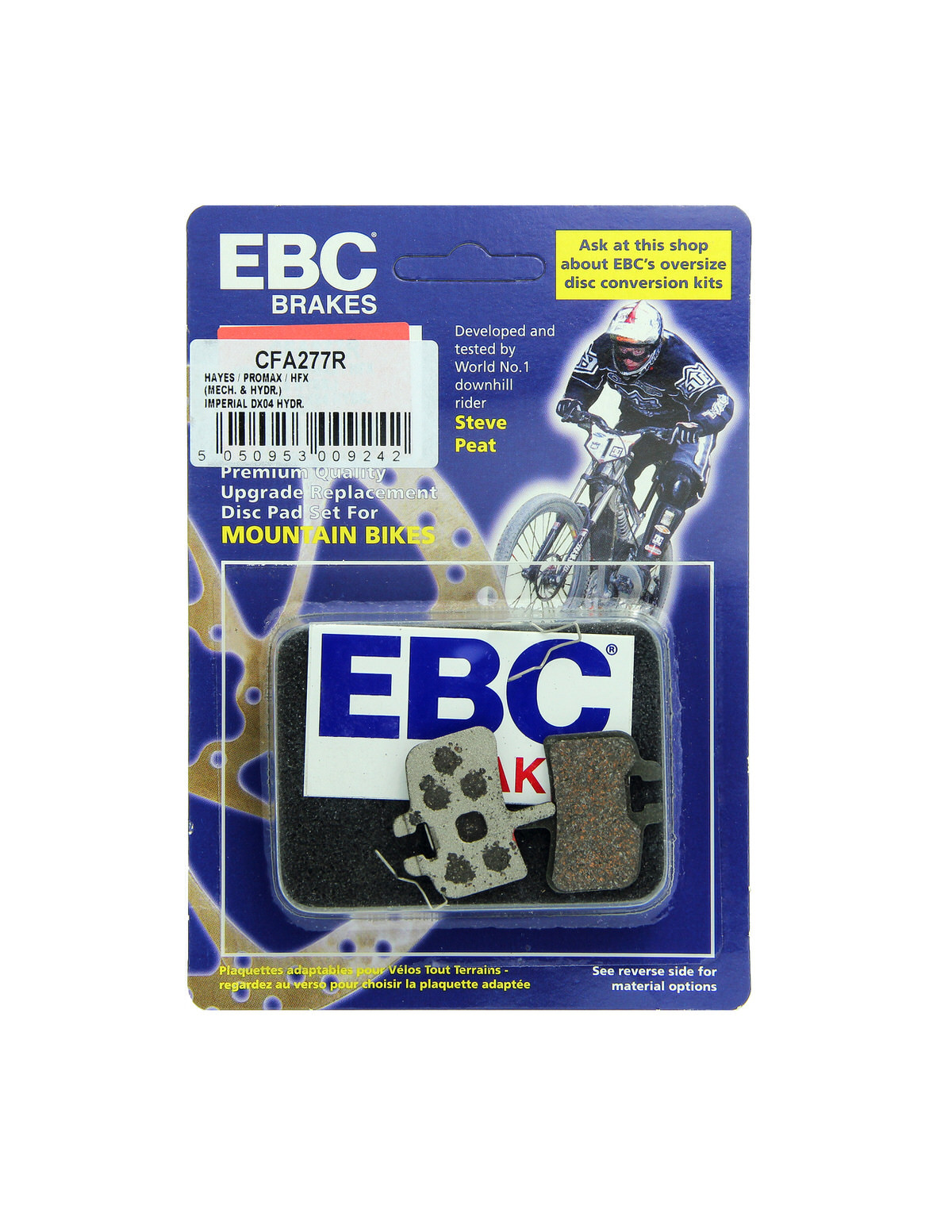 CFA277R - Klocki hamulcowe rowerowe (organiczne wyczynowe) EBC Brakes