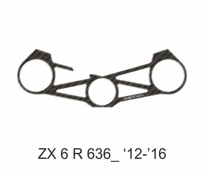 ONEDESIGN Naklejka na półkę kierownicy Kawasaki ZX6R 636 2012/2016