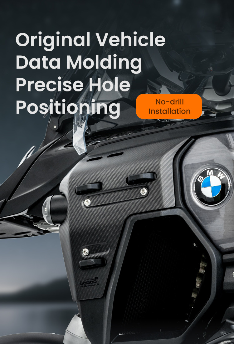 LOBOO Panele boczne carbonowe do BMW R1300GS ADVENTURE (2024-) matowe
