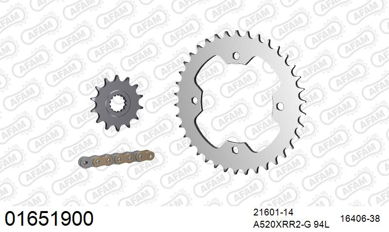 Zestaw napędowy AFAM do KAWASAKI KFX 450 R B8F,B9F,BAF,BBF,BCS,BDF,BEF