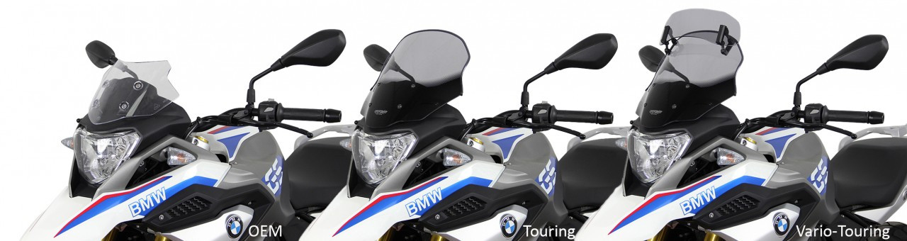 Szyba motocyklowa MRA BMW G310 GS /ADVENTURE TOURER 5G31 2017-, forma T, przyciemniana