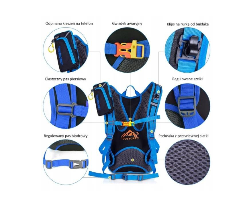 Plecak rowerowy, sportowy, turystyczny ROXAR 18L Czerwony