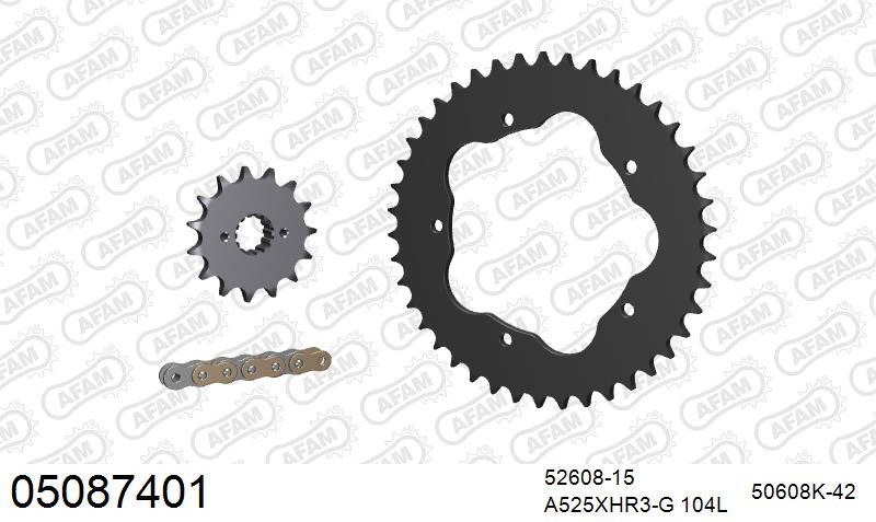 Zestaw napędowy AFAM do DUCATI 996 S4R Monster (for sprocket carrier PCD2)