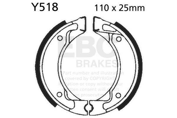 EBC Brakes Szczęki hamulcowe EBC Y518 (1 kpl.)