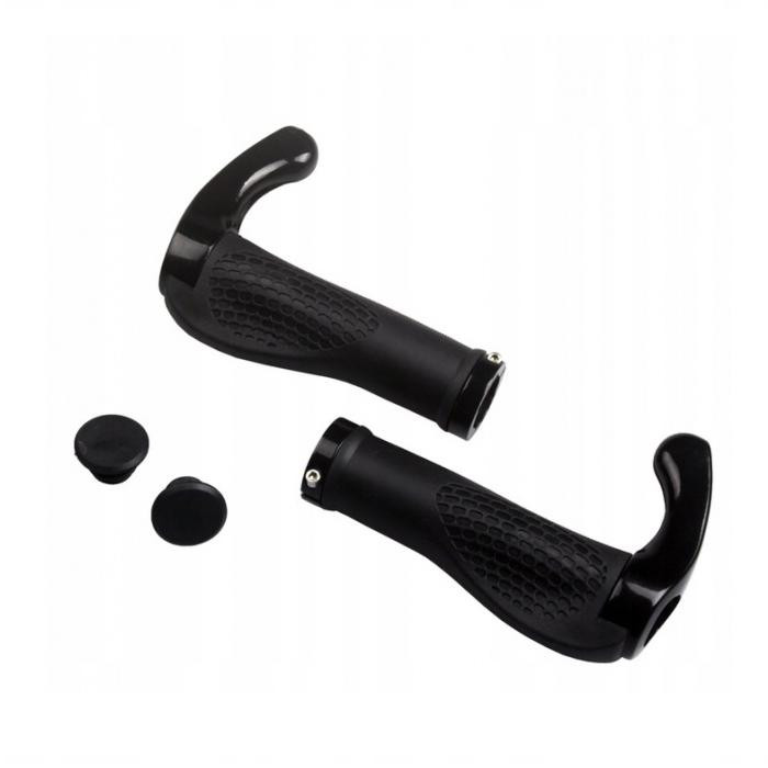 Gripy rowerowe MTB rogi ROXAR ergonomiczne czarny