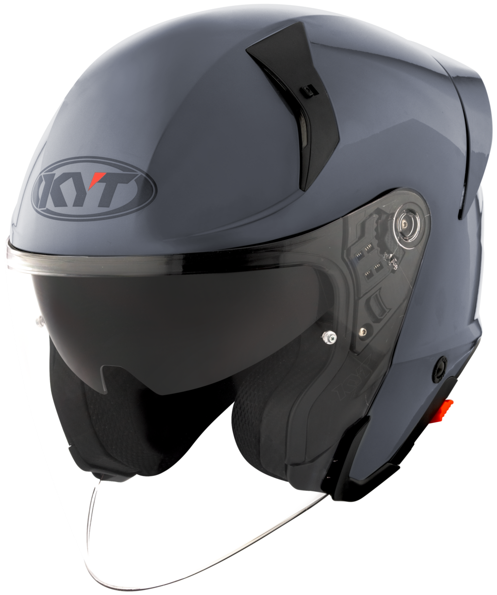 Kask Motocyklowy KYT TTR-JET połysk szary ECE/ONU 22-06