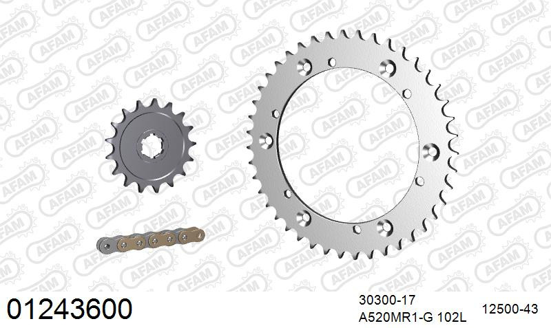Zestaw napędowy AFAM do YAMAHA DT 400 MX