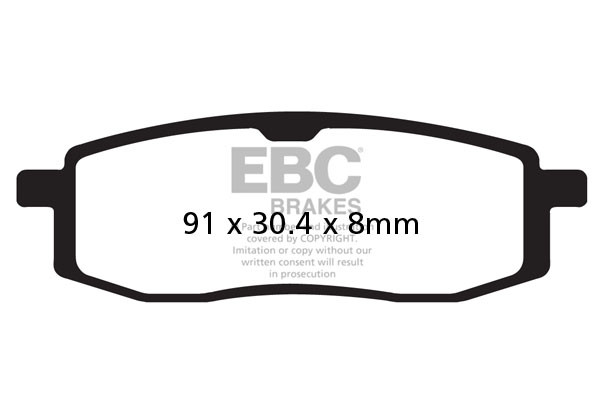 Klocki hamulcowe EBC FA105TT (kpl. na 1 tarcze)