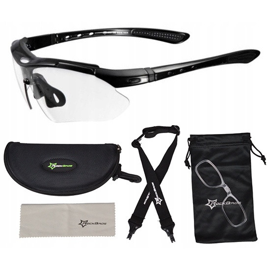 Okulary rowerowe / sportowe fotochrom ROCKBROS UV400 czarne (10143)