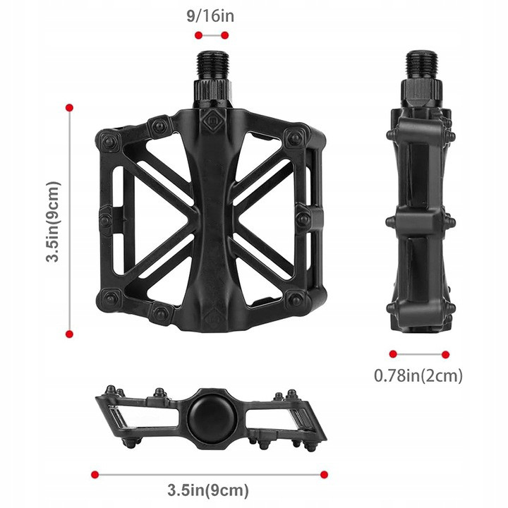 Pedały rowerowe platformowe MTB ROXAR aluminiowe, czarne