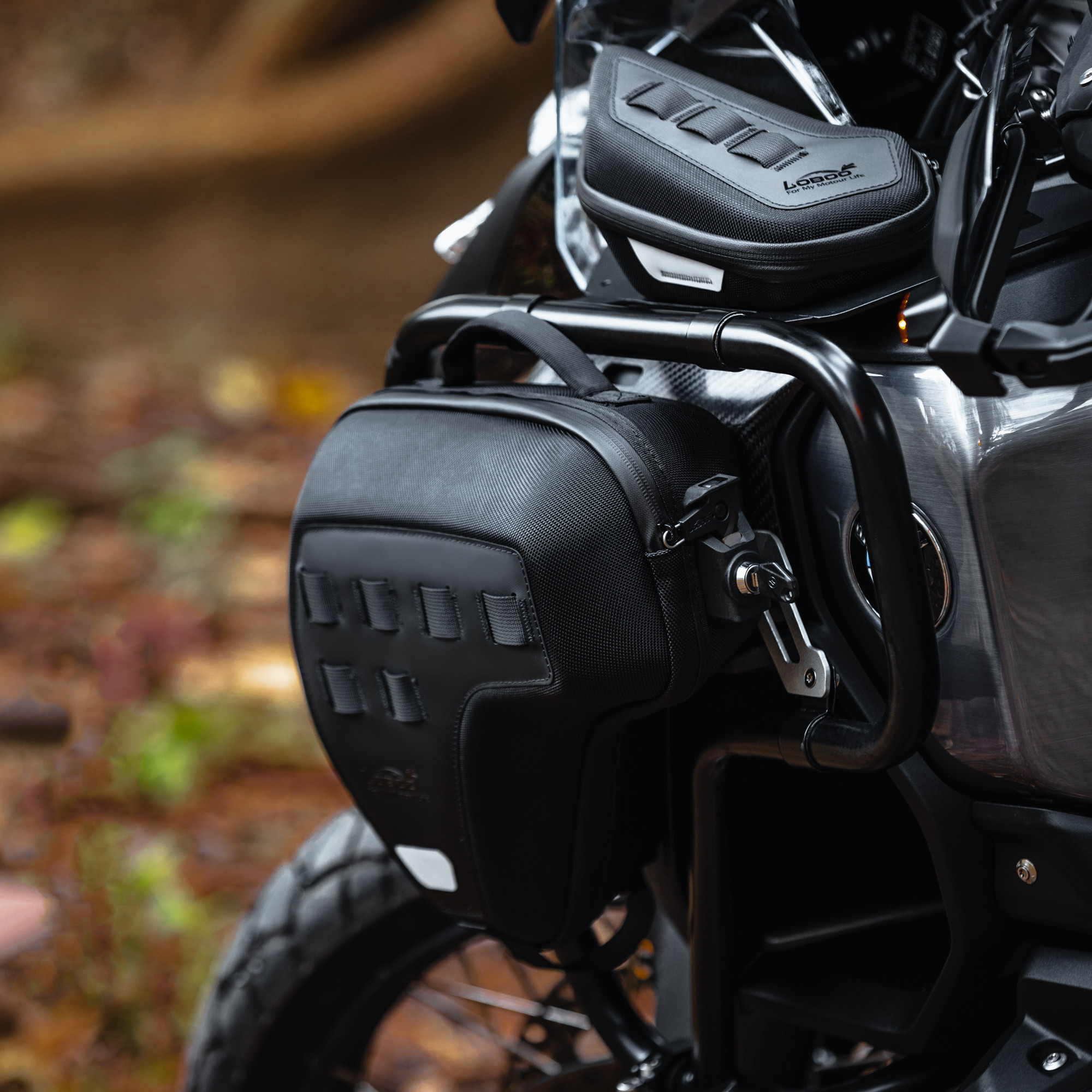 LOBOO boczne przednie torby BMW R1300GS Adventure, czarne, 1 zestaw - 2 szt