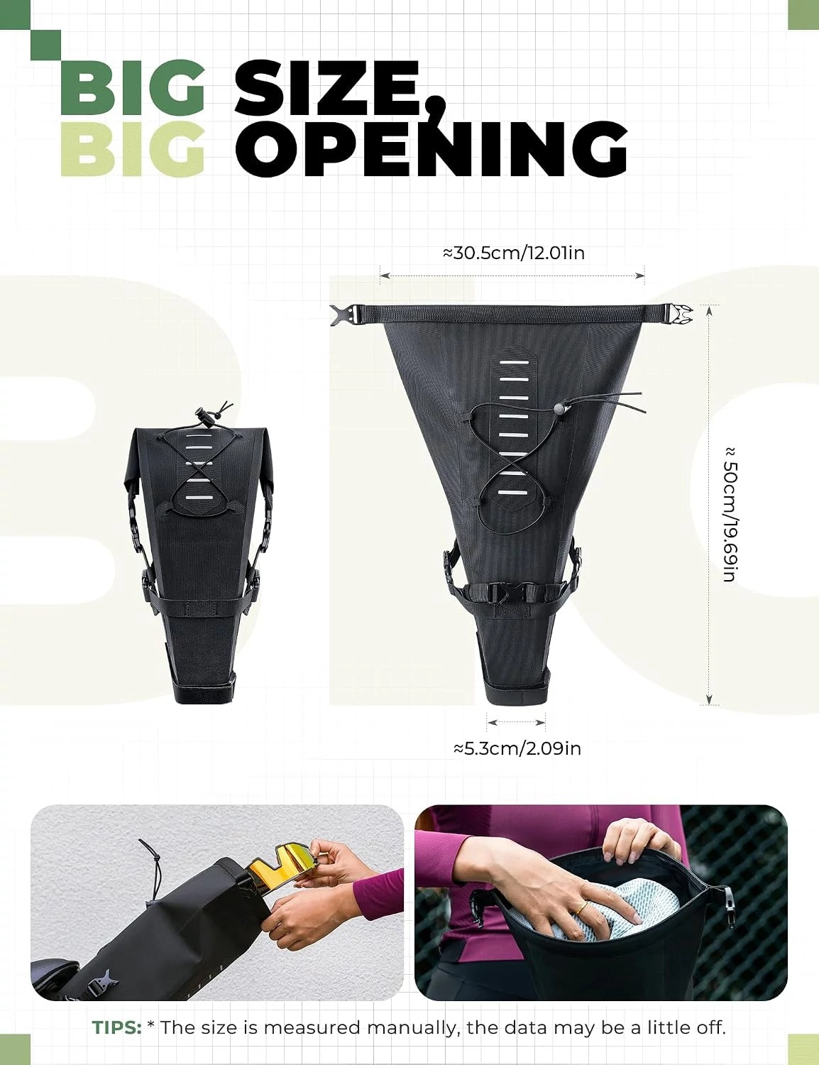Torba podsiodłowa Rockbros Bikepacking wodoodporna sakwa rowerowa 3 l