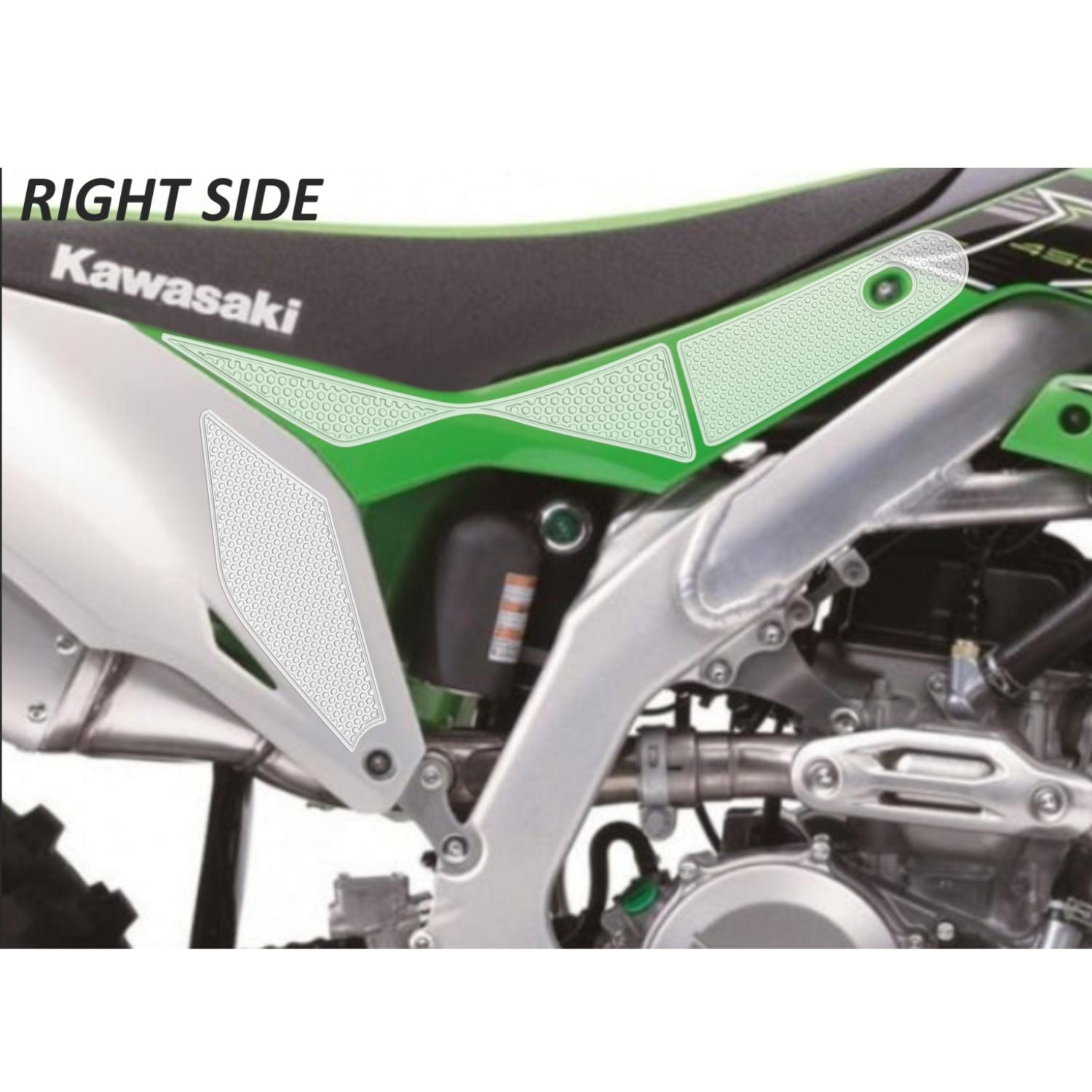 ONEDESIGN Grip Boczny HDR KX 450F 2019-2022 KAWASAKI transparentny