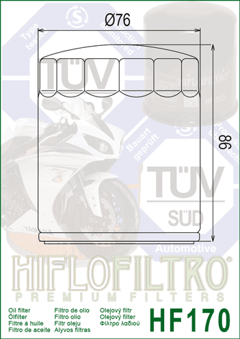 FILTR OLEJU HIFLO HF170B HARLEY-DAVIDSON