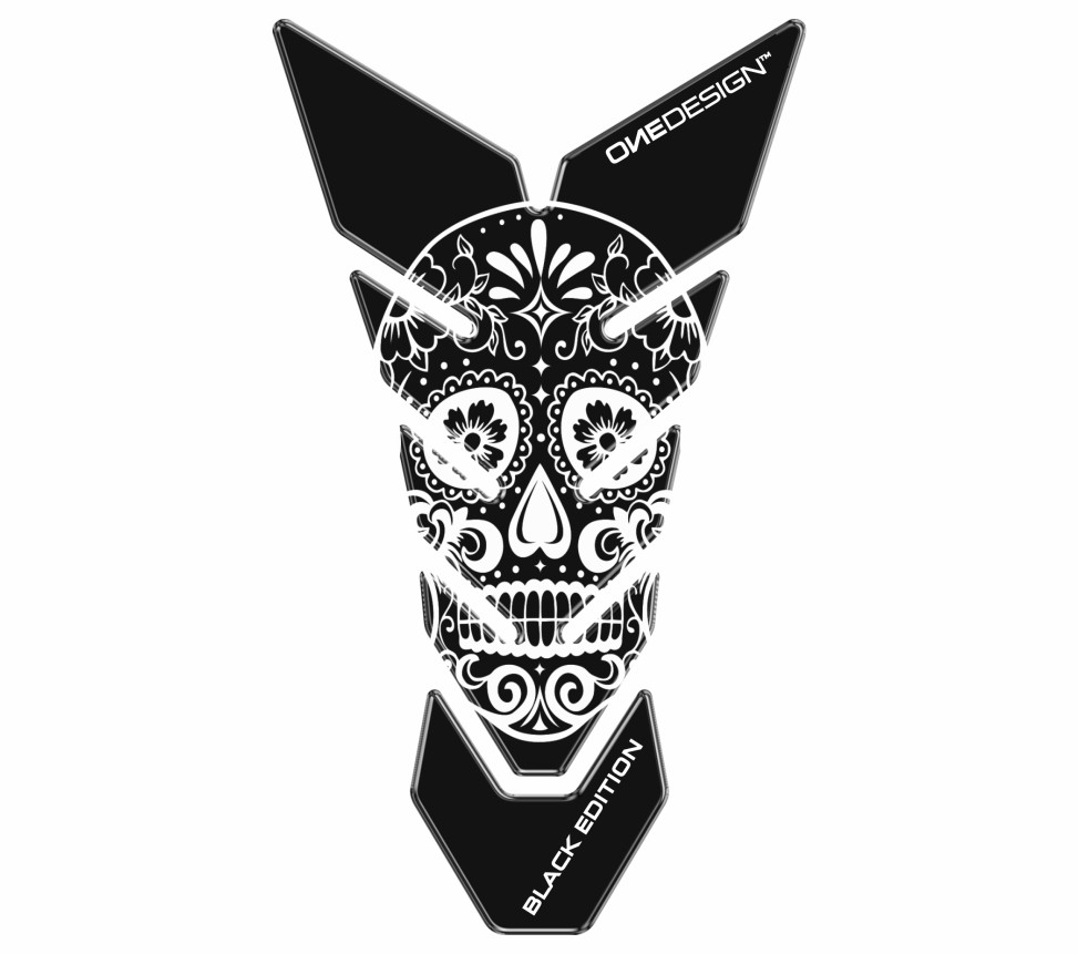 ONEDESIGN Tankpad czarny EDITION skull 4