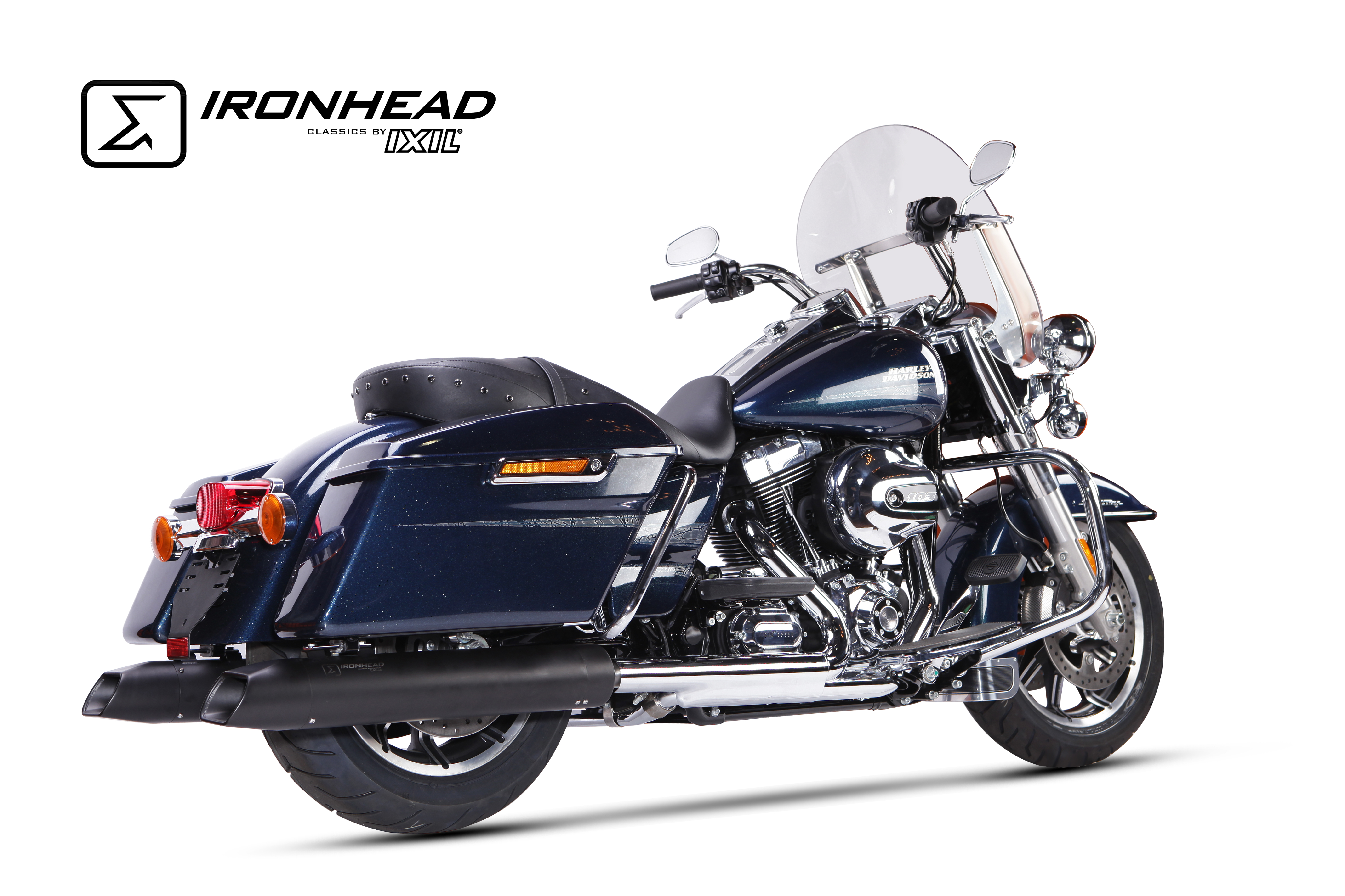 Tłumik prawy IXIL H-D TOURING ROAD KING 2017-2021 typ HC2-1B (waga: 4000g, długość: 670 mm.)