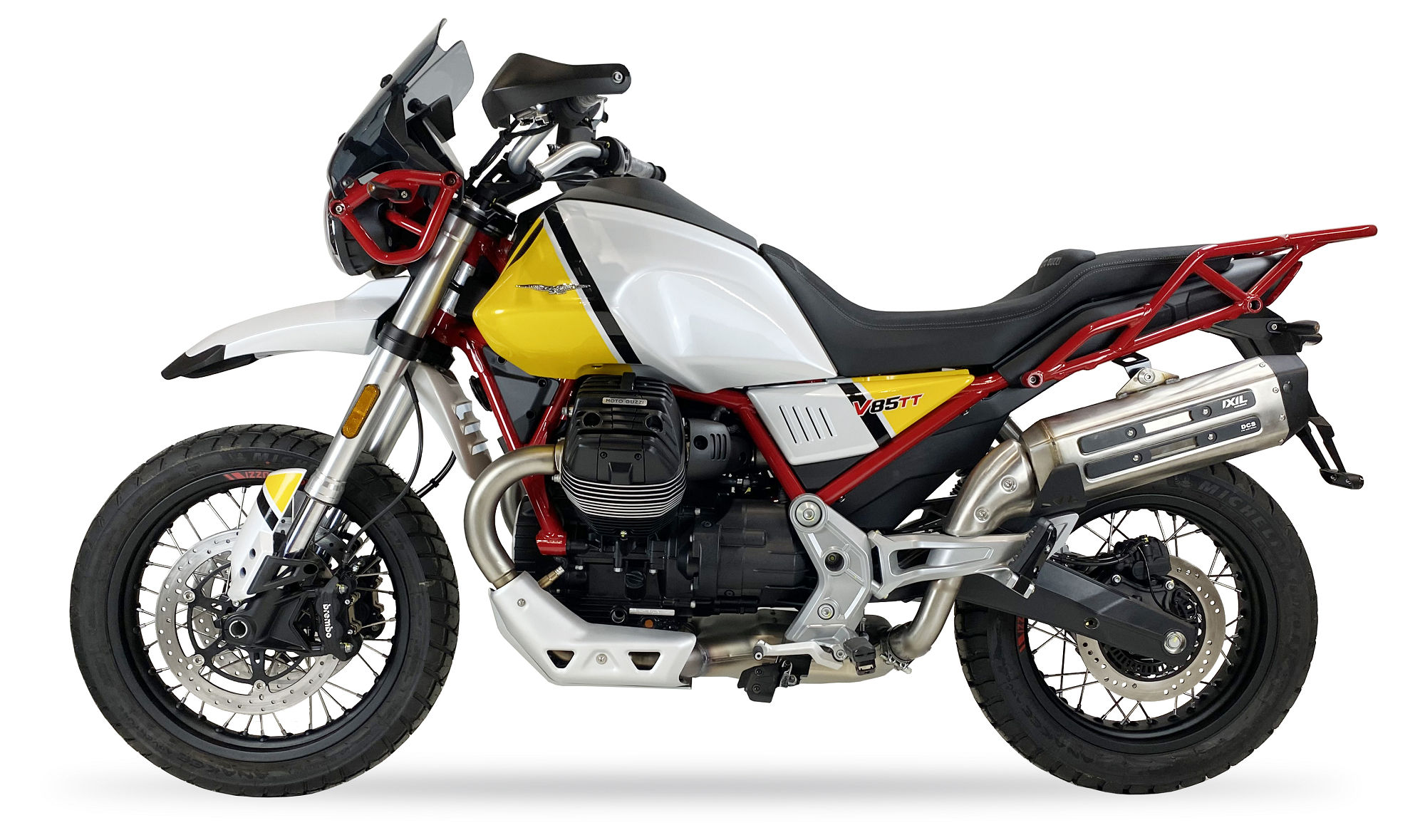 Tłumik IXIL MOTO GUZZI V85 TT typ MXT (waga: 4920g, długość: 540 mm., materiał: Inox AISI304, kolor: Black painted) SLIP ON - ME