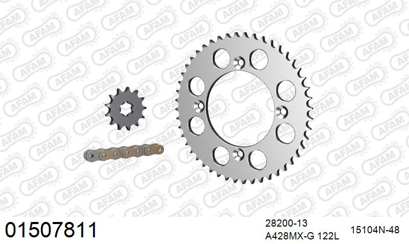 Zestaw napędowy AFAM do SUZUKI RM 80 Big Wheels T,V,W,X,Y,K1