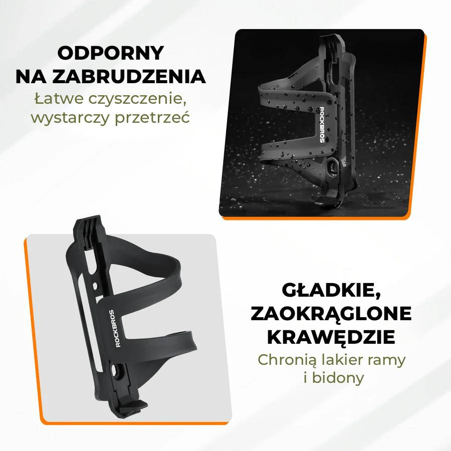 Koszyk uchwyt na bidon do roweru, boczny TPU Rockbros 310047001czarny