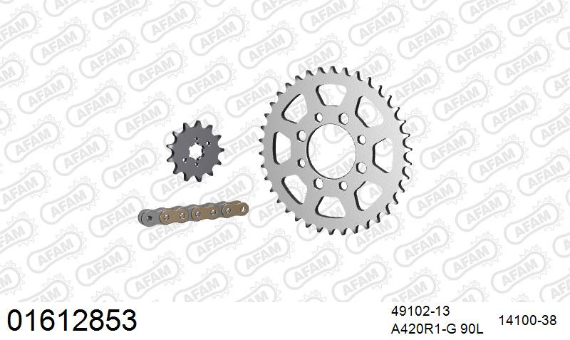 Zestaw napędowy AFAM do KAWASAKI KLX 110 CAF,CBF,CCF,DF,EF,FF,GF,HF,JF,KF,LF, KLX 110 R M,N,R,S,T