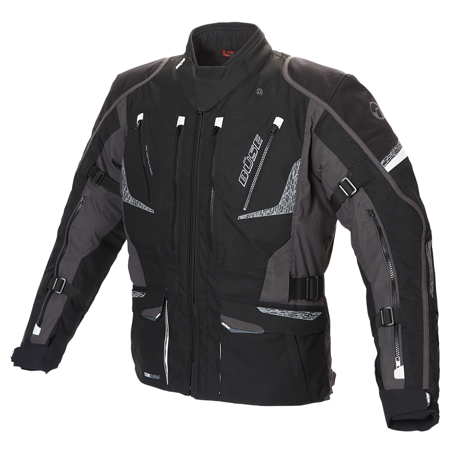 Kurtka motocyklowa BUSE Nero czarno-antracytowa