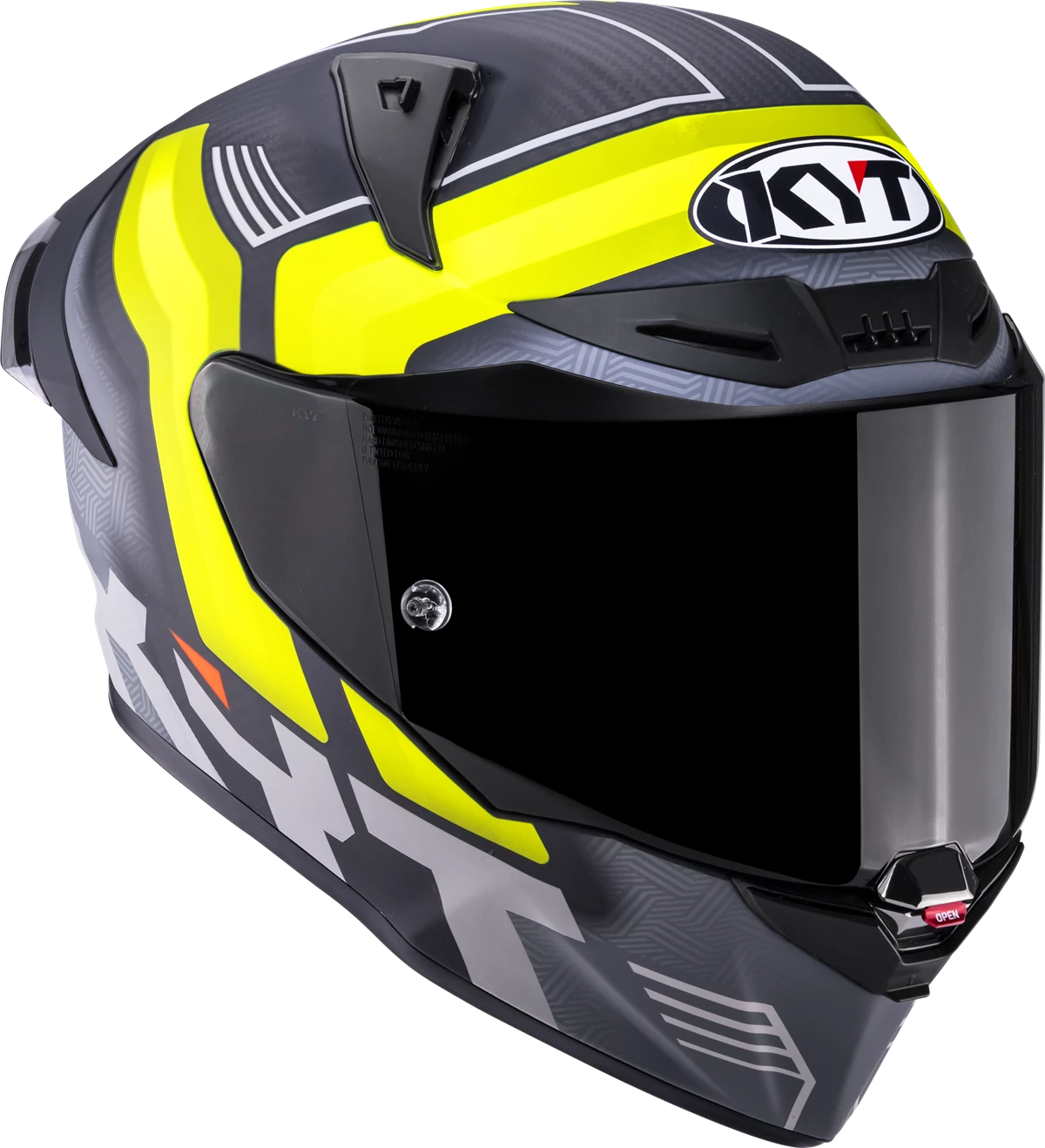 Kask motocyklowy KYT R1R CARBON ACCELERATOR ŻÓŁTY E06