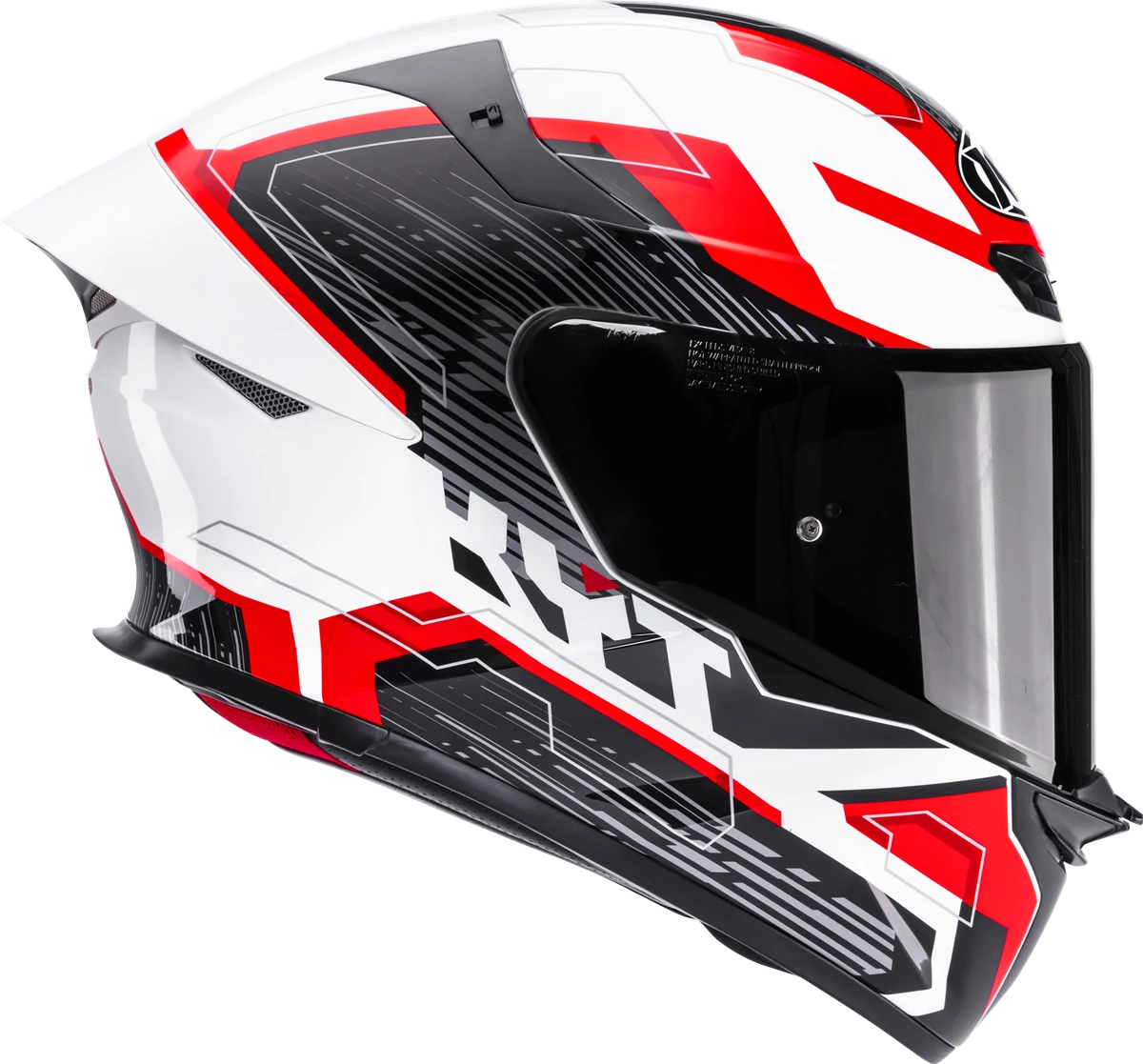 Kask motocyklowy KYT TT-REVO SPEEDING BIAŁY/CZERWONY E06