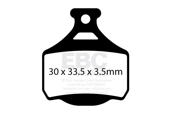 CFA751 - Klocki hamulcowe rowerowe (organiczne) EBC Brakes