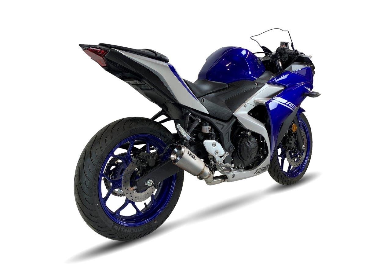 Tłumik IXIL YAMAHA R3 / R25 15-21 (RH07 RH12) typ RB (waga: 900g, długość: 230 mm., materiał: Inox AISI304, kolor: Black painted