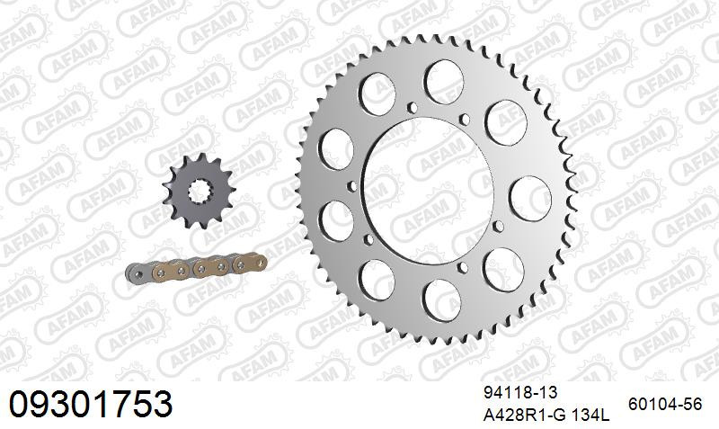 Zestaw napędowy AFAM do HRD 50 Sonic 2 Enduro, 50 Sonic 2 Supermotard