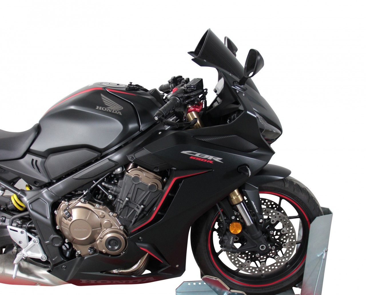 Szyba motocyklowa MRA HONDA CBR 650 R 2019-2023, forma R, czarna