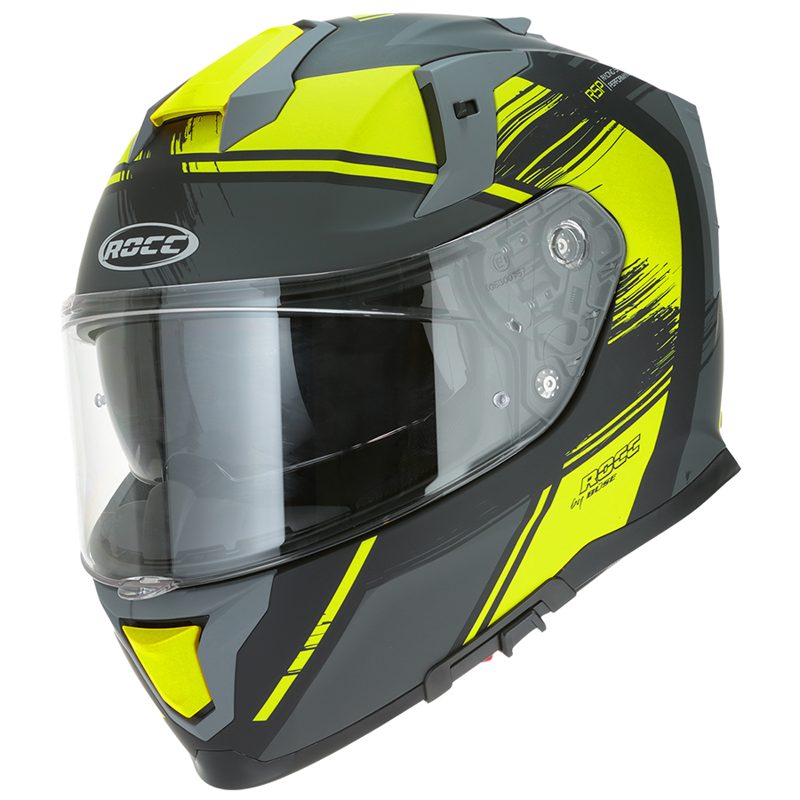 Kask motocyklowy ROCC 341 czarno-żółty