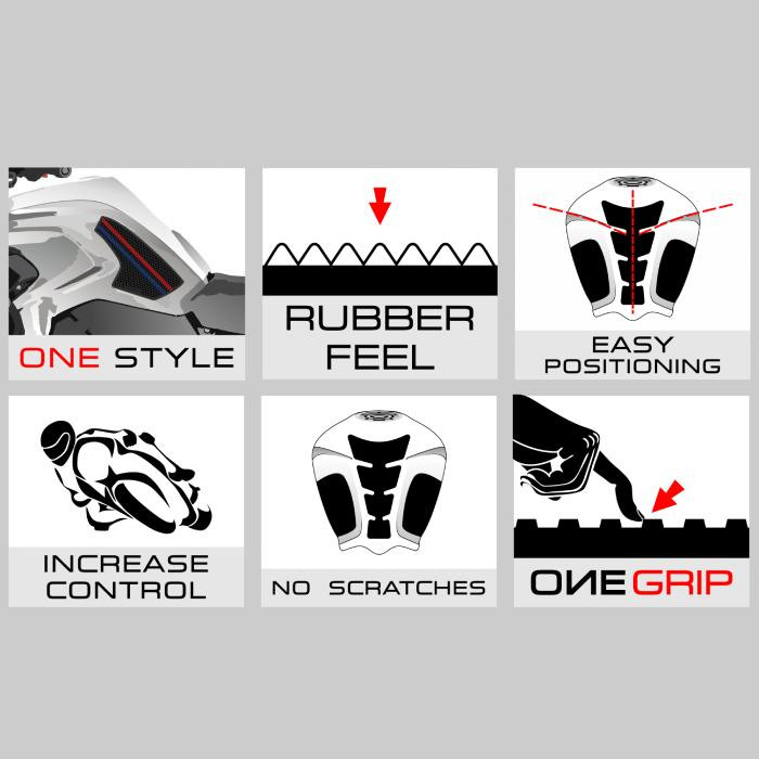 ONEDESIGN Grip Boczny HDR KAWASAKI NINJA 650 17-22 przezroczysty