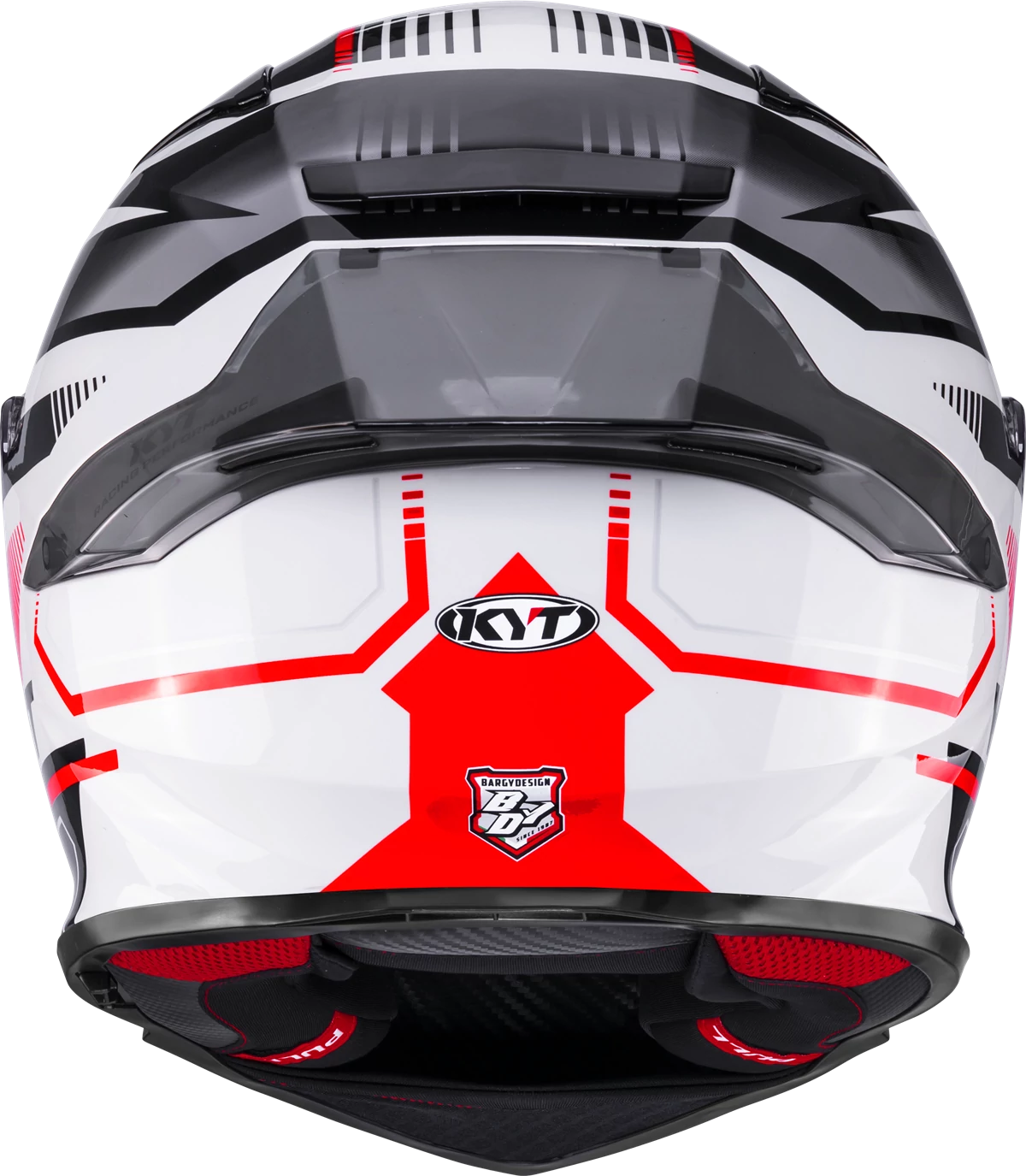 Kask motocyklowy KYT R2R PARSEC BIAŁY/CZERWONY E06