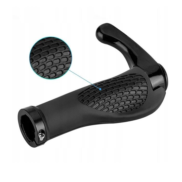 Gripy rowerowe MTB rogi ROXAR ergonomiczne czarny