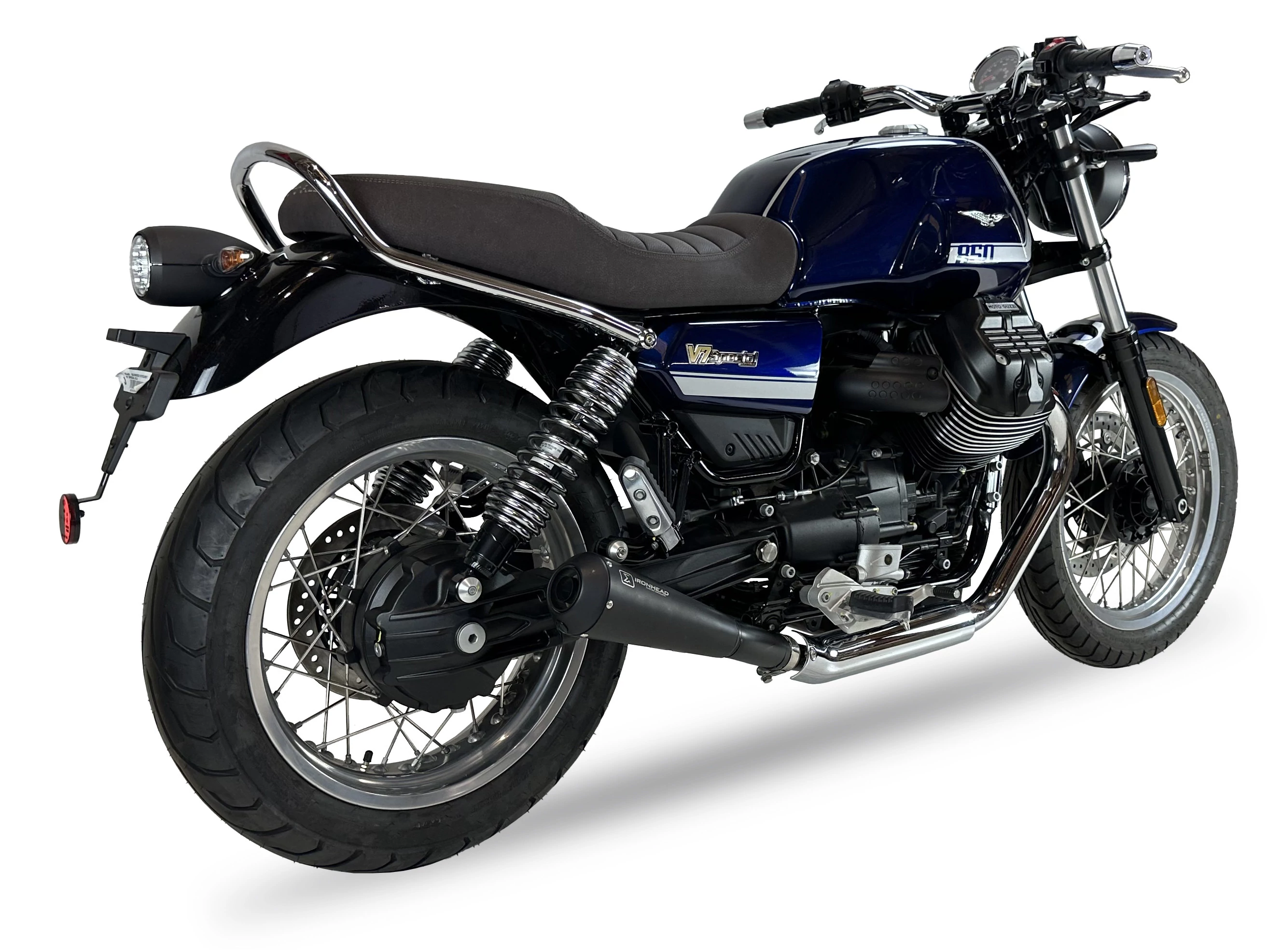 IXIL Tłumik MOTO GUZZI V7 850 SPECIAL / STONE typ OVC11SB SLIP ON (RIGHT MUFFLER) - IRONHEAD CONICAL BLACK INOX
