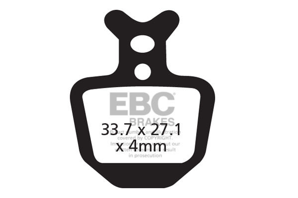 CFA402R - Klocki hamulcowe rowerowe (organiczne wyczynowe) EBC Brakes