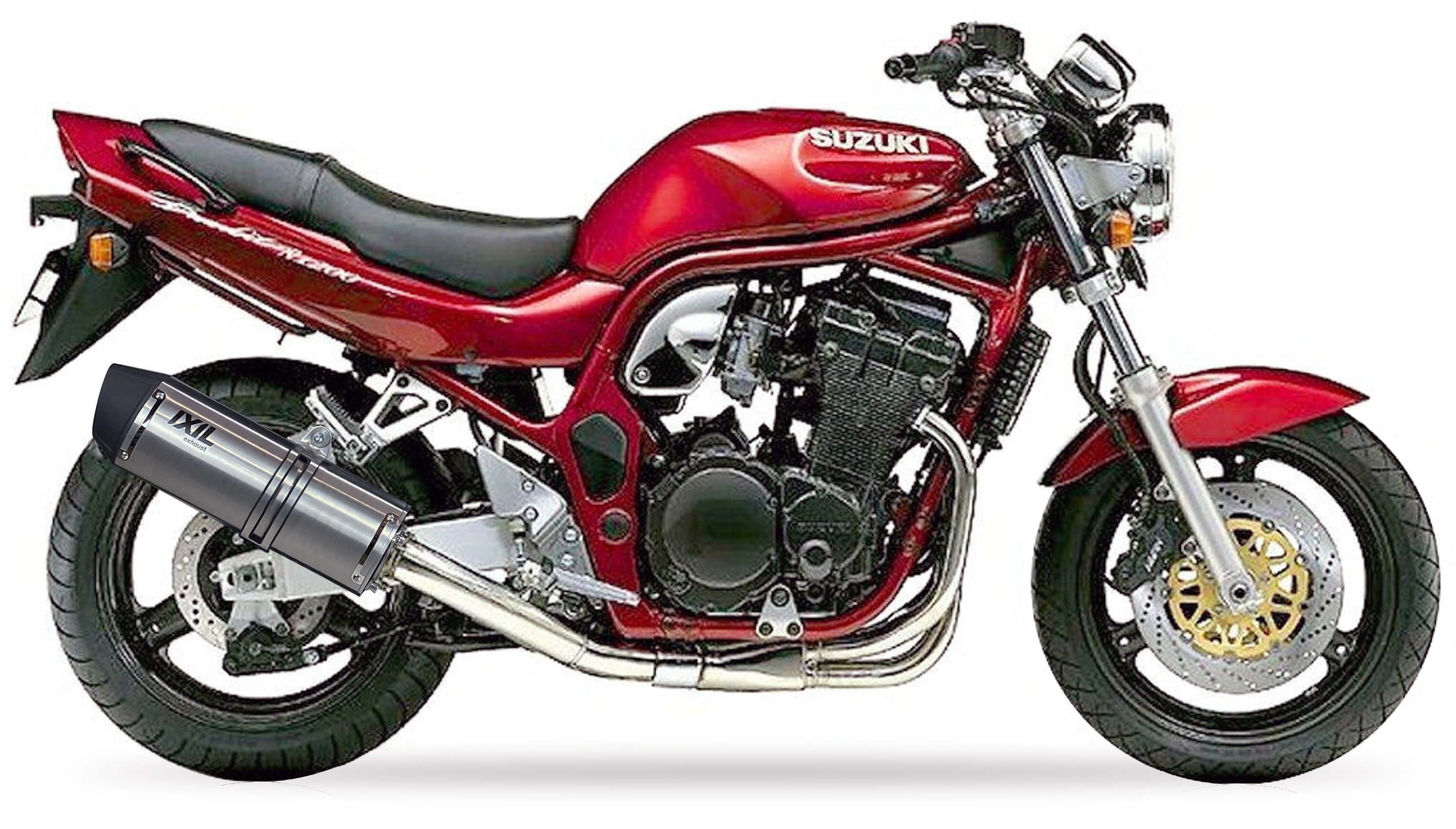 Tłumik IXIL SUZUKI GSF 1200 N BANDIT 96-99 (GV75A) typ SOVE (waga: 3000g, długość: 423 mm., materiał: Inox AISI304, kolor: Black